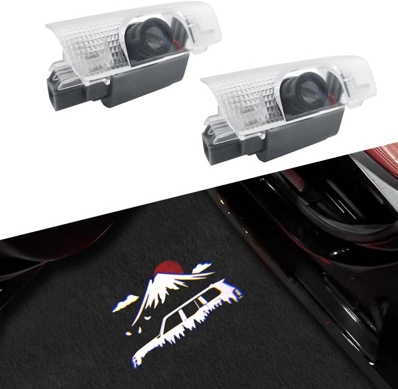 akarin 2 PCS LED Car Door Logo Lights Compatible for Land Cruiser 250 2023-present Courtesy Projector Laser Welcome Light Puddle Lamp Car Accessories (Mount Fuji, for LC250 2023-present) - Image 1